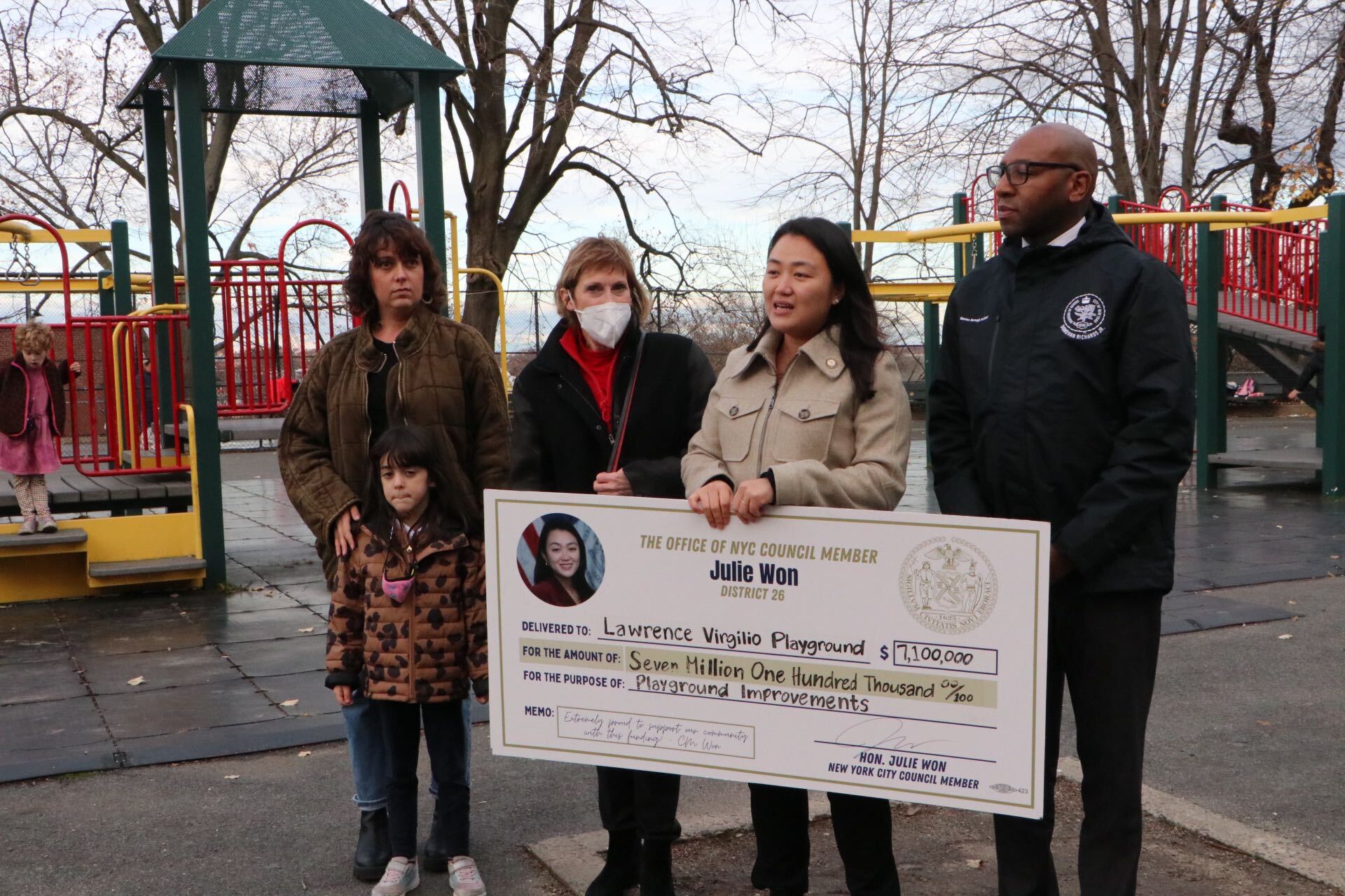 Electeds Celebrate $7.1M in Capital Funding for Lawrence Virgilio Playground